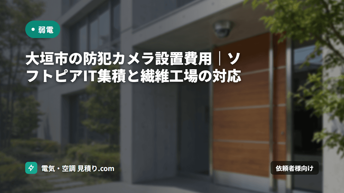 大垣市の防犯カメラ設置費用|ソフトピアIT集積と繊維工場の対応