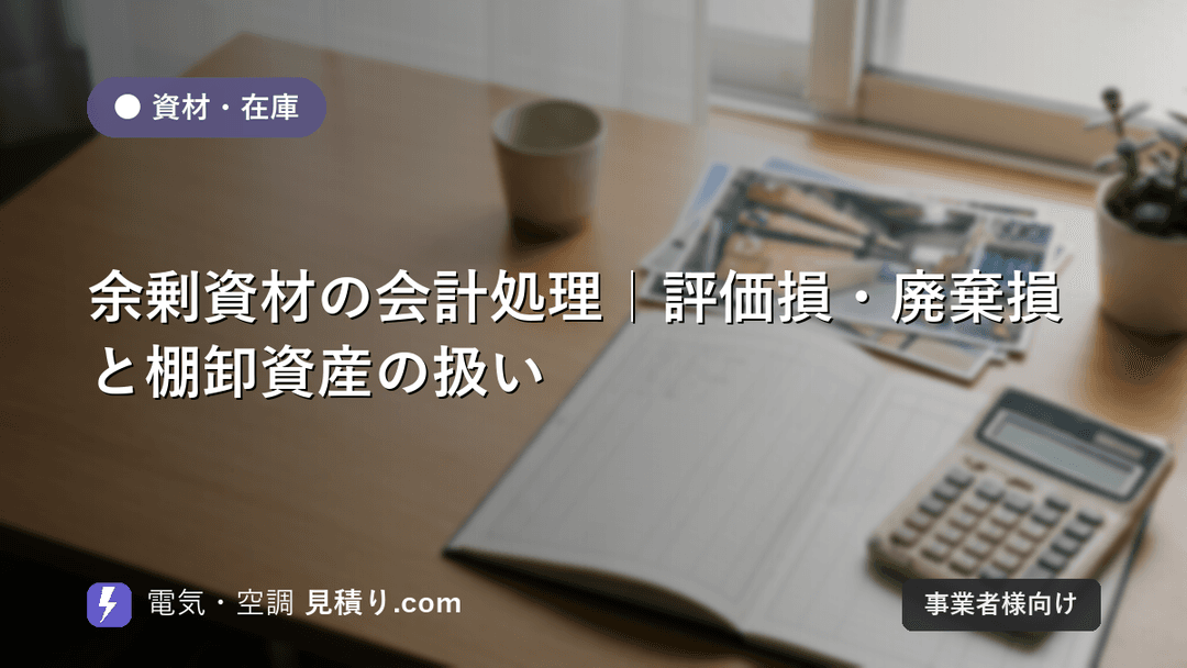 余剰資材の会計処理|評価損・廃棄損と棚卸資産の扱い